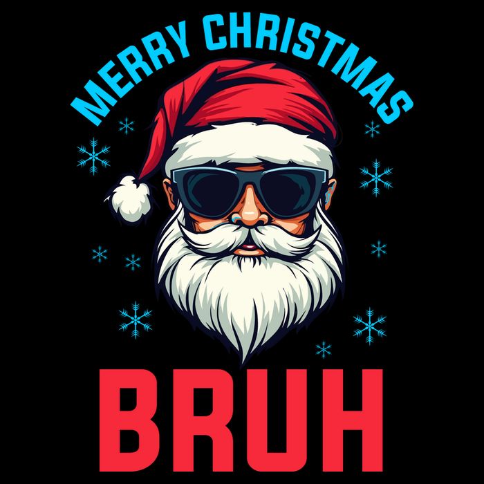 Merry Christmas Bruh Drawstring Bag