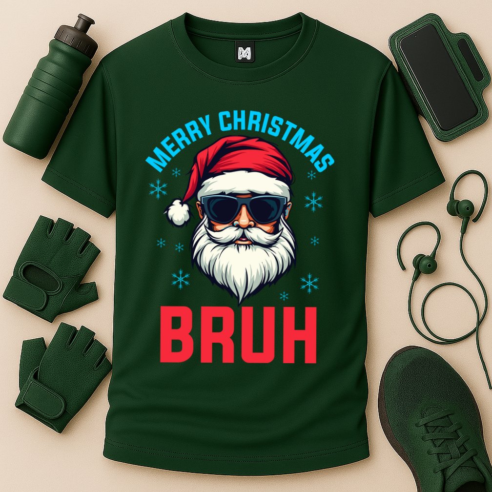 Merry Christmas Bruh Cooling Performance Crew T-Shirt