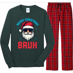 Merry Christmas Bruh Long Sleeve Pajama Set