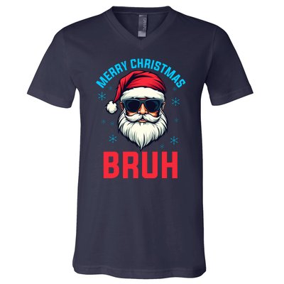 Merry Christmas Bruh V-Neck T-Shirt