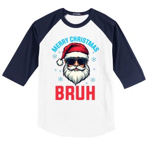 Merry Christmas Bruh Baseball Sleeve Shirt