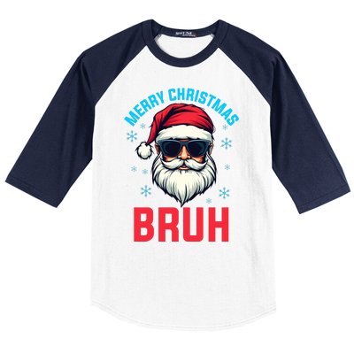 Merry Christmas Bruh Baseball Sleeve Shirt