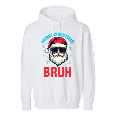 Merry Christmas Bruh Garment-Dyed Fleece Hoodie