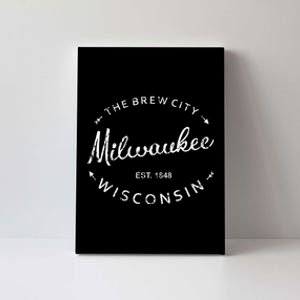 Milwaukee City Brew City 1848 Wisconsin Souvenir Canvas