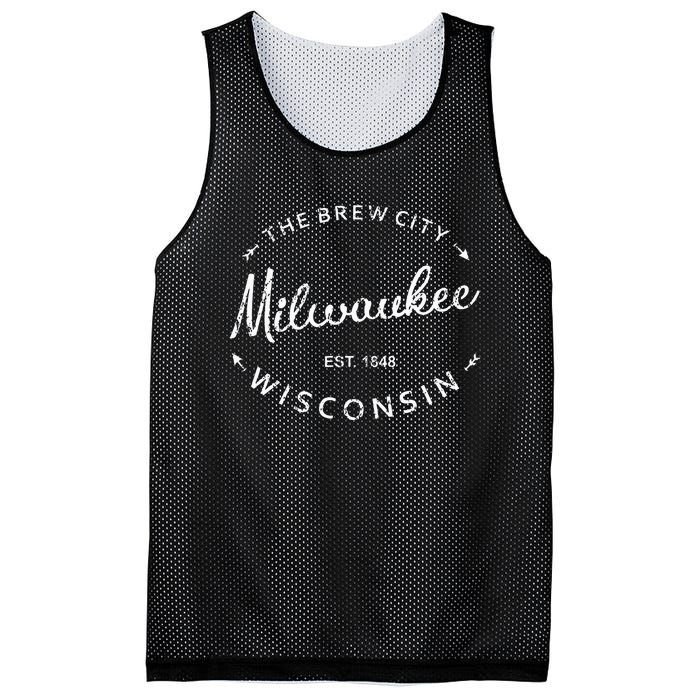 Milwaukee City Brew City 1848 Wisconsin Souvenir Mesh Reversible Basketball Jersey Tank