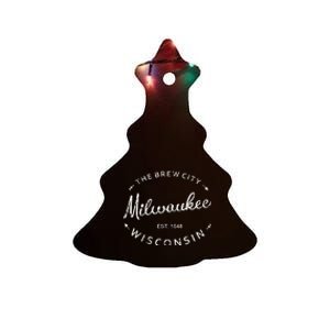 Milwaukee City Brew City 1848 Wisconsin Souvenir Ceramic Tree Ornament