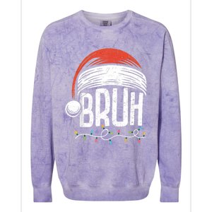 Merry Christmas Bruh Xmas Meme Funny Saying Colorblast Crewneck Sweatshirt