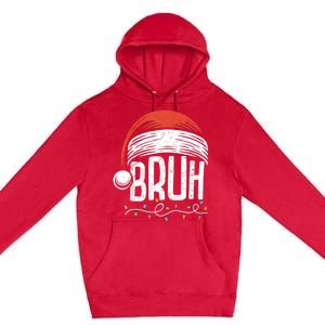 Merry Christmas Bruh Xmas Meme Funny Saying Premium Pullover Hoodie