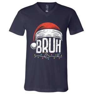 Merry Christmas Bruh Xmas Meme Funny Saying V-Neck T-Shirt