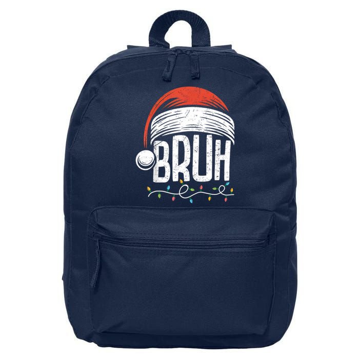 Merry Christmas Bruh Xmas Meme Funny Saying 16 in Basic Backpack