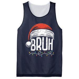 Merry Christmas Bruh Xmas Meme Funny Saying Mesh Reversible Basketball Jersey Tank