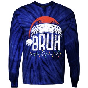 Merry Christmas Bruh Xmas Meme Funny Saying Tie-Dye Long Sleeve Shirt