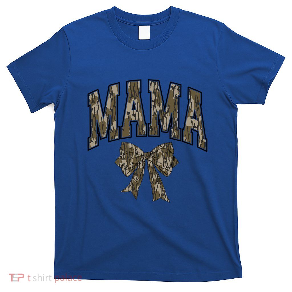 Mama Camo Bow Coquette Hunting Wife Gift T-Shirt