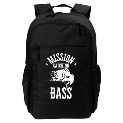 Mission Catching Bass Funny Fishing Daily Commute Backpack