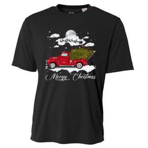 Merry Christmas Buffalo Truck Tree Red Plaid Leopard Women Cooling Performance Crew T-Shirt