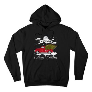 Merry Christmas Buffalo Truck Tree Red Plaid Leopard Women Hoodie