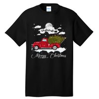 Merry Christmas Buffalo Truck Tree Red Plaid Leopard Women Tall T-Shirt