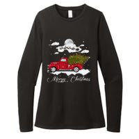 Merry Christmas Buffalo Truck Tree Red Plaid Leopard Women Womens CVC Long Sleeve Shirt