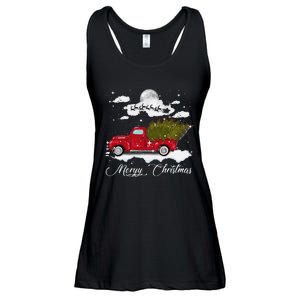 Merry Christmas Buffalo Truck Tree Red Plaid Leopard Women Ladies Essential Flowy Tank