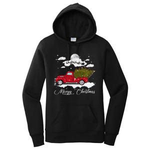 Merry Christmas Buffalo Truck Tree Red Plaid Leopard Women Women's Pullover Hoodie