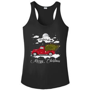 Merry Christmas Buffalo Truck Tree Red Plaid Leopard Women Ladies PosiCharge Competitor Racerback Tank