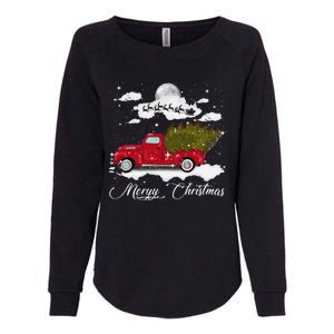 Merry Christmas Buffalo Truck Tree Red Plaid Leopard Women Womens California Wash Sweatshirt