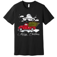 Merry Christmas Buffalo Truck Tree Red Plaid Leopard Women Premium T-Shirt