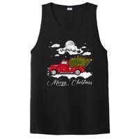 Merry Christmas Buffalo Truck Tree Red Plaid Leopard Women PosiCharge Competitor Tank