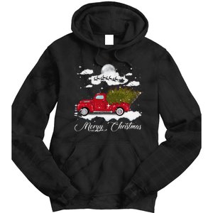 Merry Christmas Buffalo Truck Tree Red Plaid Leopard Women Tie Dye Hoodie