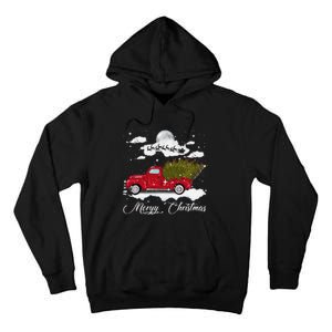 Merry Christmas Buffalo Truck Tree Red Plaid Leopard Women Tall Hoodie