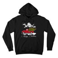 Merry Christmas Buffalo Truck Tree Red Plaid Leopard Women Tall Hoodie