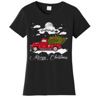 Merry Christmas Buffalo Truck Tree Red Plaid Leopard Women Women's T-Shirt