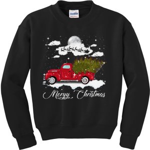 Merry Christmas Buffalo Truck Tree Red Plaid Leopard Women Kids Sweatshirt