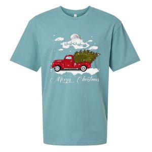 Merry Christmas Buffalo Truck Tree Red Plaid Leopard Women Sueded Cloud Jersey T-Shirt