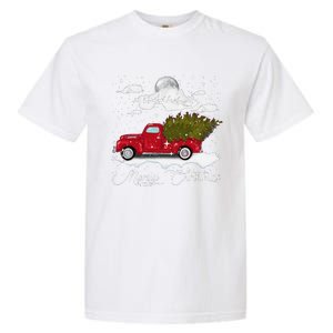 Merry Christmas Buffalo Truck Tree Red Plaid Leopard Women Garment-Dyed Heavyweight T-Shirt