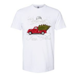 Merry Christmas Buffalo Truck Tree Red Plaid Leopard Women Softstyle CVC T-Shirt