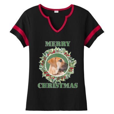 Merry Christmas Boerboel Tank Top Ladies Halftime Notch Neck Tee