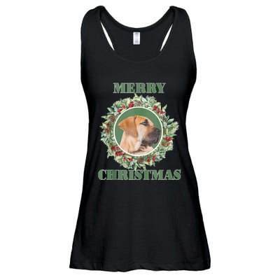 Merry Christmas Boerboel Tank Top Ladies Essential Flowy Tank