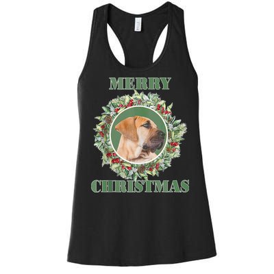 Merry Christmas Boerboel Tank Top Women's Racerback Tank