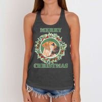 Merry Christmas Boerboel Tank Top Women's Knotted Racerback Tank