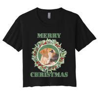 Merry Christmas Boerboel Tank Top Women's Crop Top Tee