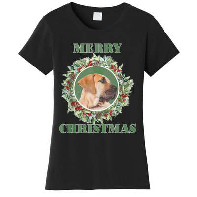 Merry Christmas Boerboel Tank Top Women's T-Shirt