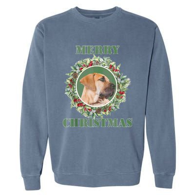 Merry Christmas Boerboel Tank Top Garment-Dyed Sweatshirt