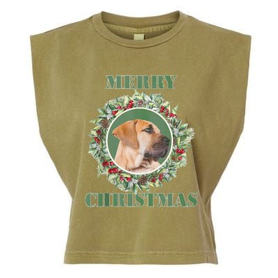 Merry Christmas Boerboel Tank Top Garment-Dyed Women's Muscle Tee