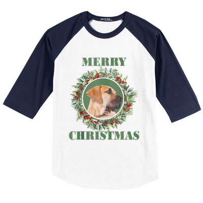 Merry Christmas Boerboel Tank Top Baseball Sleeve Shirt