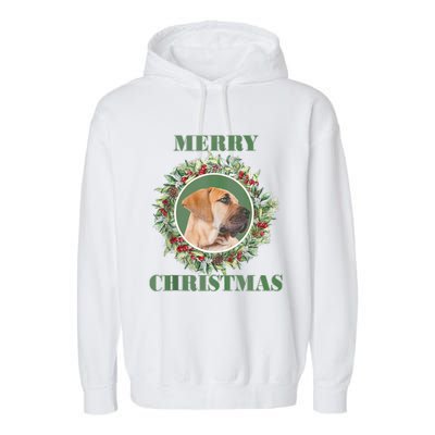 Merry Christmas Boerboel Tank Top Garment-Dyed Fleece Hoodie