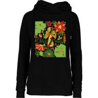 Merry Christmas Boho Flowers Cross Christian Women Girl Womens Funnel Neck Pullover Hood