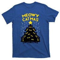 Meowy Catmas Black Cats Tree Funny Cat Owner Christmas Gift T-Shirt