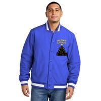 Meowy Catmas Black Cats Tree Funny Cat Owner Christmas Gift Insulated Varsity Jacket