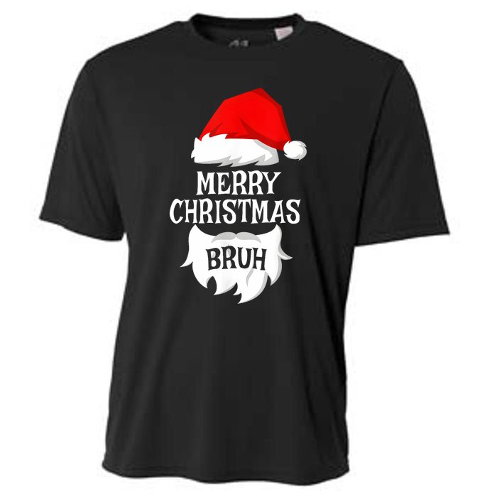 Merry Christmas Bruh Santa Xmas Family Matching Costume Cooling Performance Crew T-Shirt